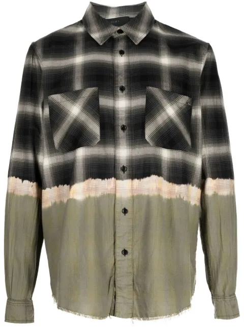 AMIRI camisa a cuadros con estampado de bandana
