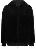Emporio Armani faux-shearling reversible jacket - Black
