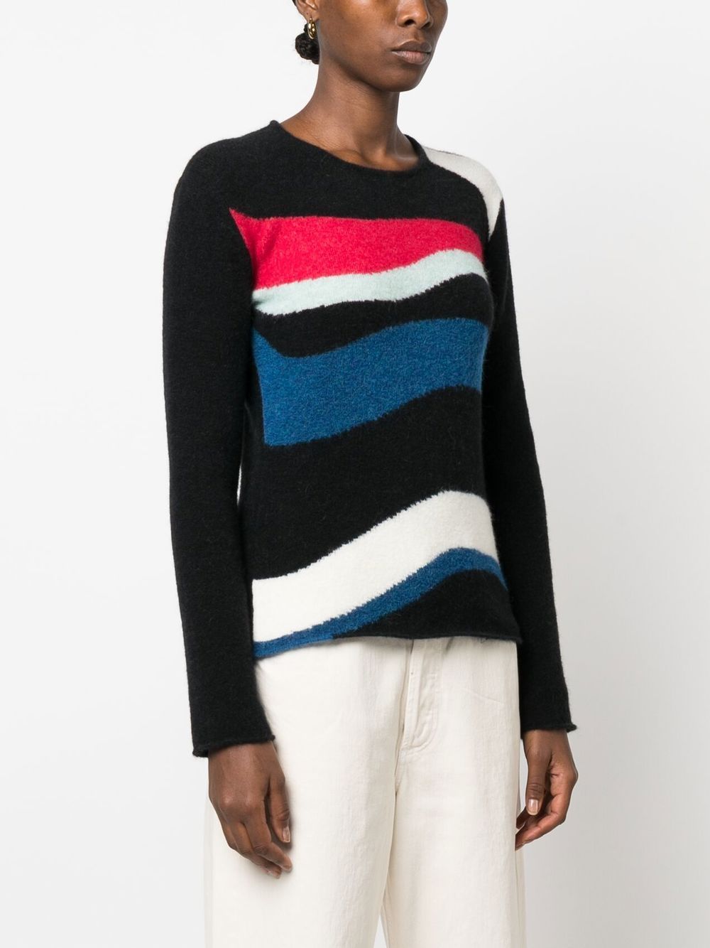 Emporio Armani abstract-pattern knit jumper Women