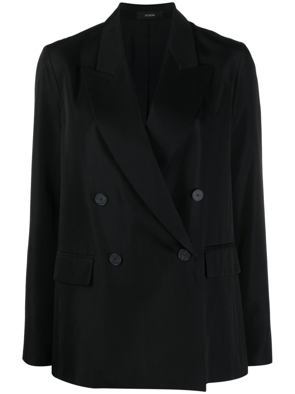 

JOSEPH double-breasted silk-cotton blend blazer - Black