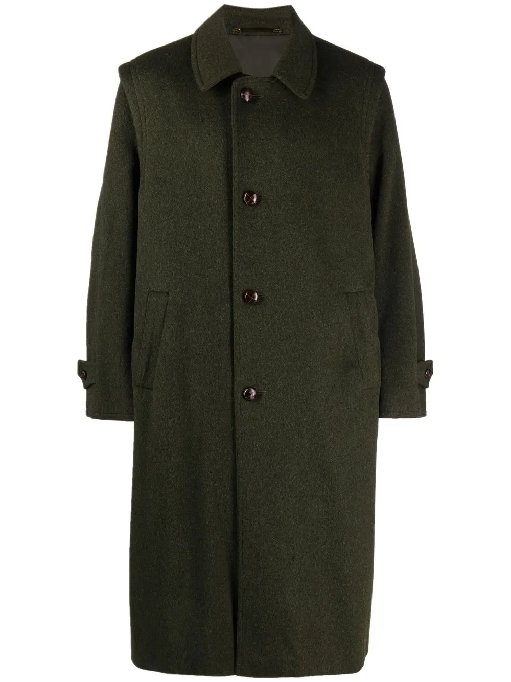 

A.N.G.E.L.O. Vintage Cult 1990s single-breasted wool-blend coat - Green