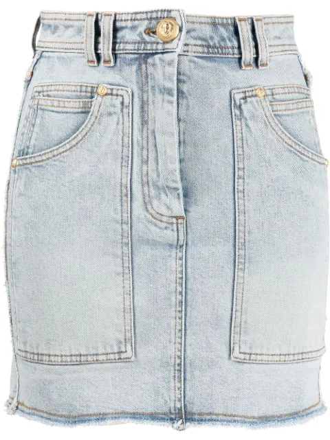 Balmain denim mini skirt