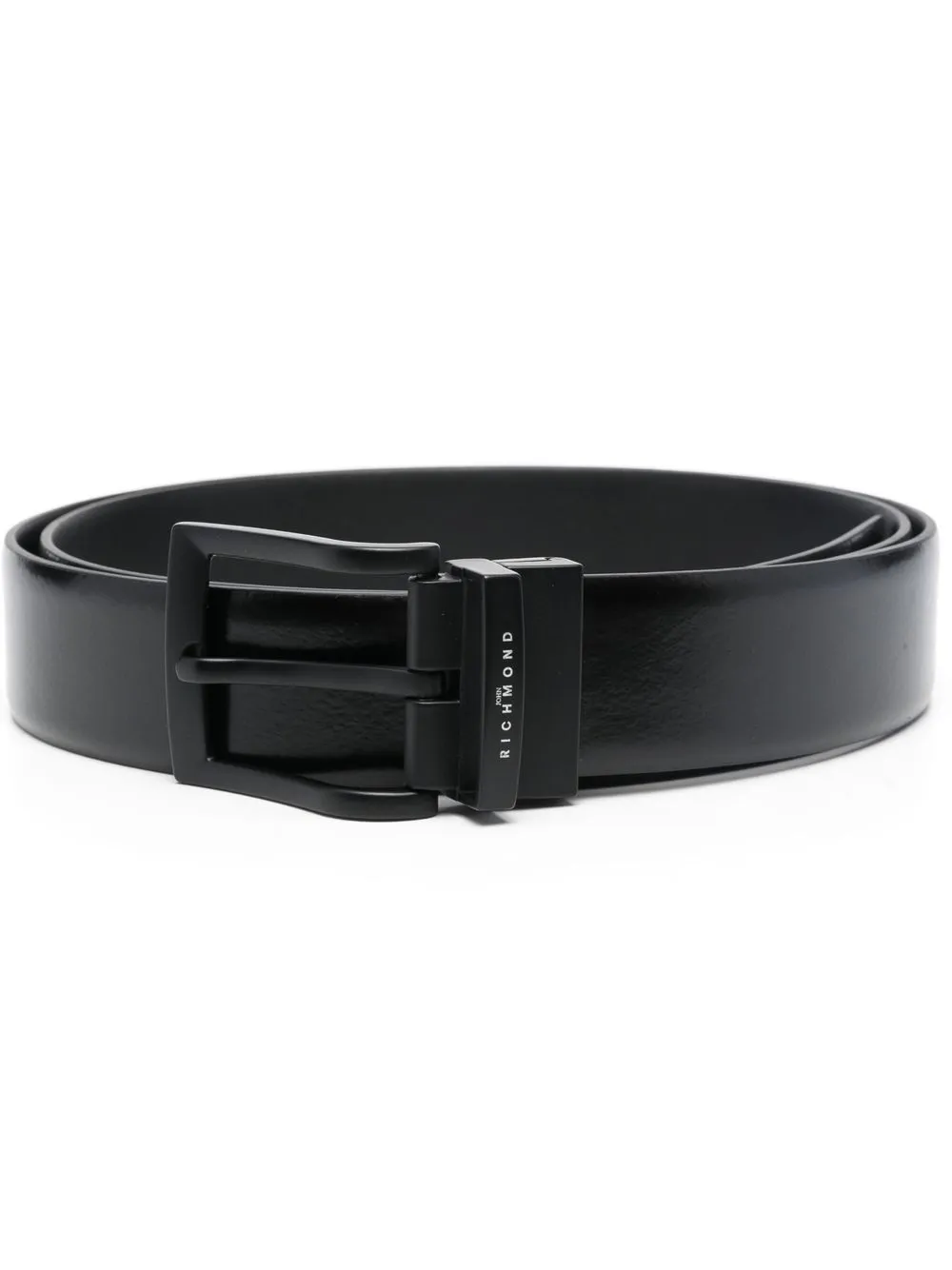 

John Richmond buckle-fastening leather belt - Black