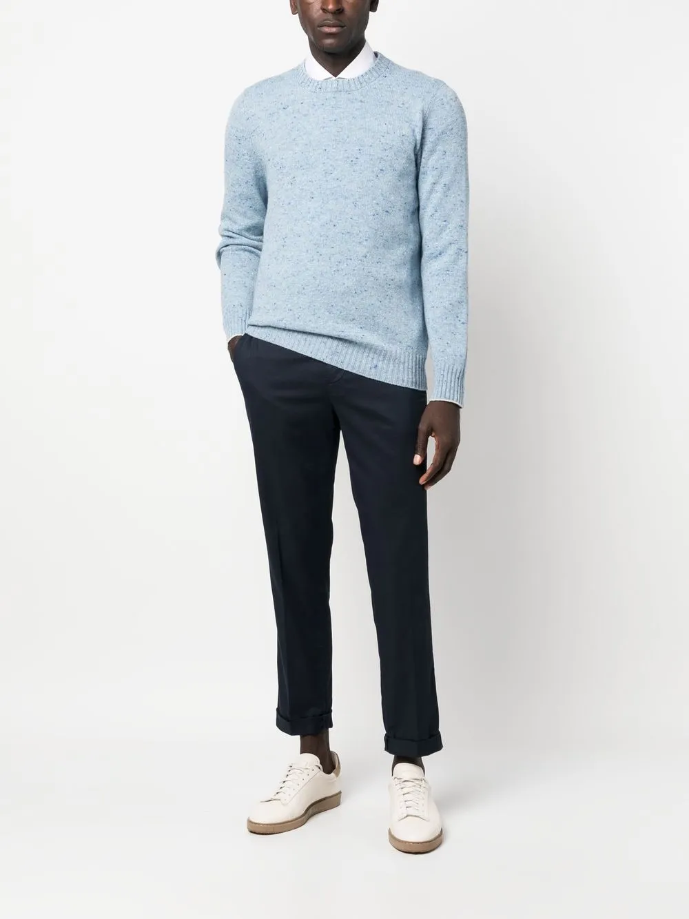 Brunello Cucinelli Trui met ronde hals - Blauw