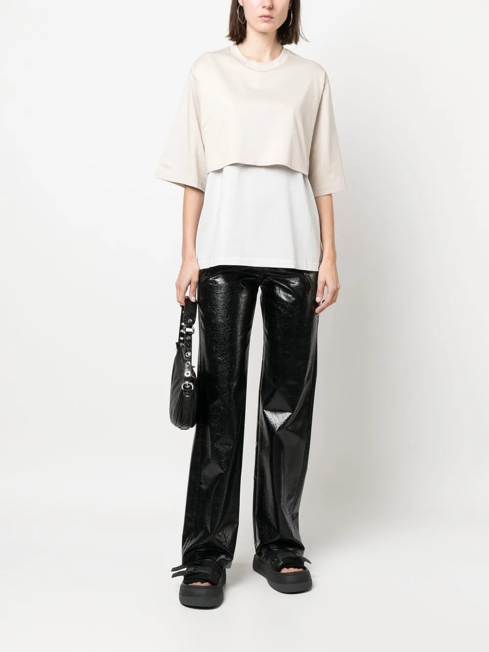 Sofie D'hoore T-shirt met ronde hals - Beige
