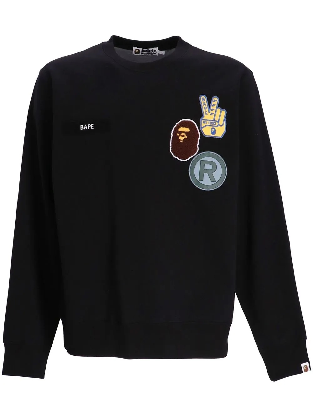 

BAPY BY *A BATHING APE® patch-detail sweatshirt - Black