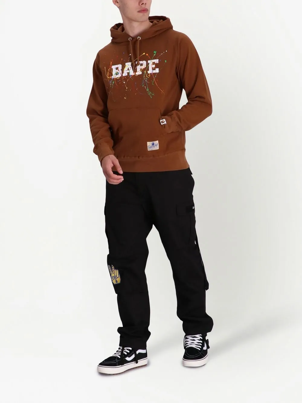 BAPY BY *A BATHING APE® Hoodie met logoprint - Bruin