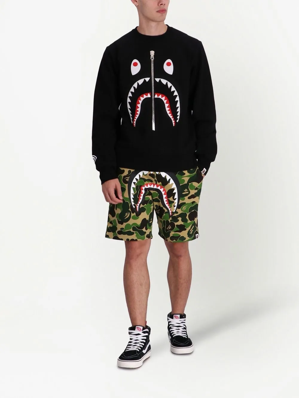 BAPY BY *A BATHING APE® Trainingsshorts met camouflageprint - Groen