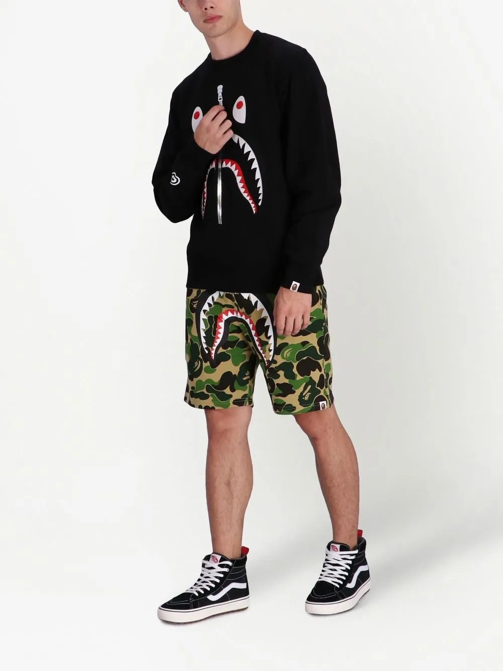 BAPY BY *A BATHING APE® Sweater met rits - Zwart