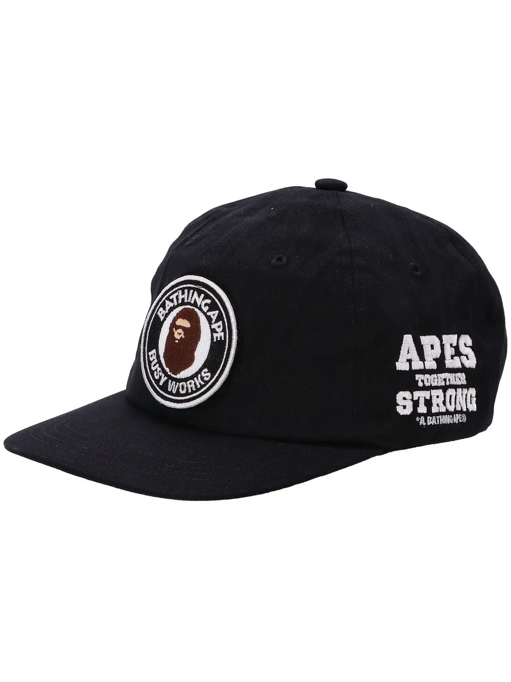

BAPE BLACK *A BATHING APE® embroidered logo-patch detail cap