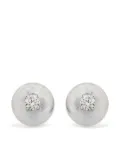 Fernando Jorge 18kt white gold Orbit moonstone diamond earrings - Silver