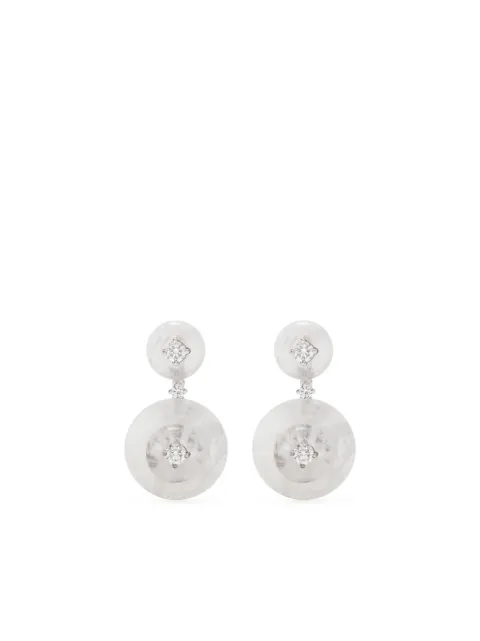 Fernando Jorge 18kt white gold Signal diamond and moonstone earrings