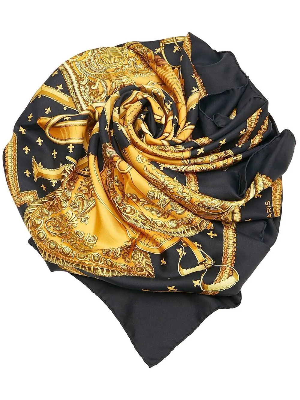 

Hermès pre-owned Selles à Housse silk scarf - Black