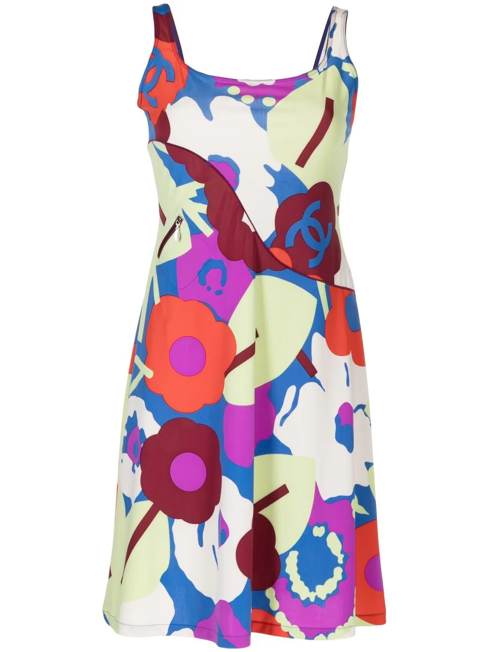 

CHANEL Pre-Owned vestido sin mangas con motivo floral 2004 - Multicolor