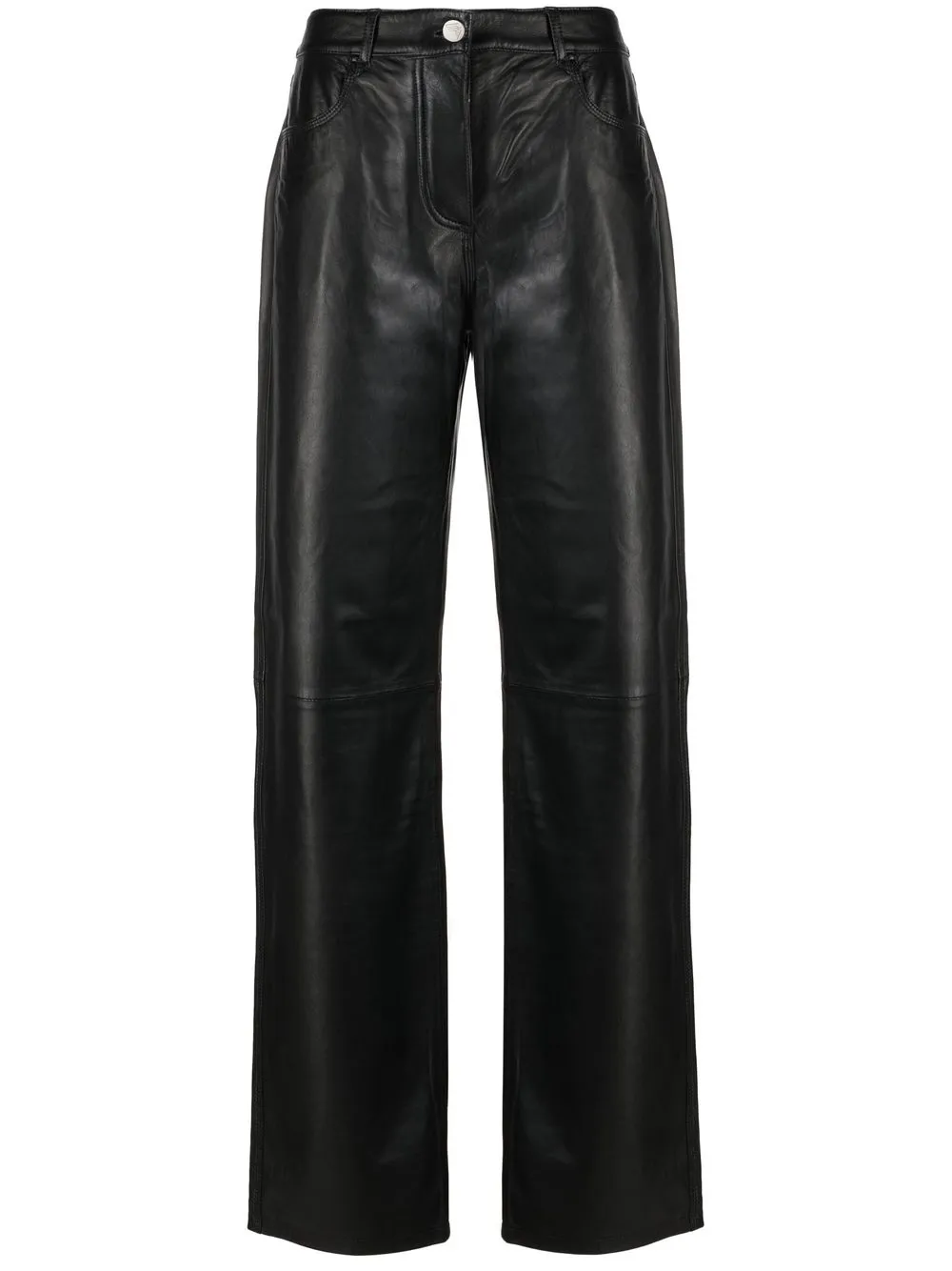 

REMAIN wide-leg leather trousers - Black