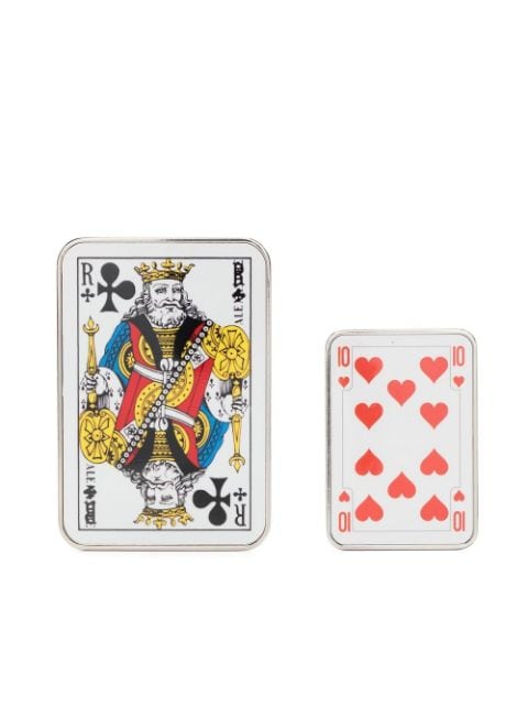 MM6 Maison Margiela Playing Cards clip-on earrings 