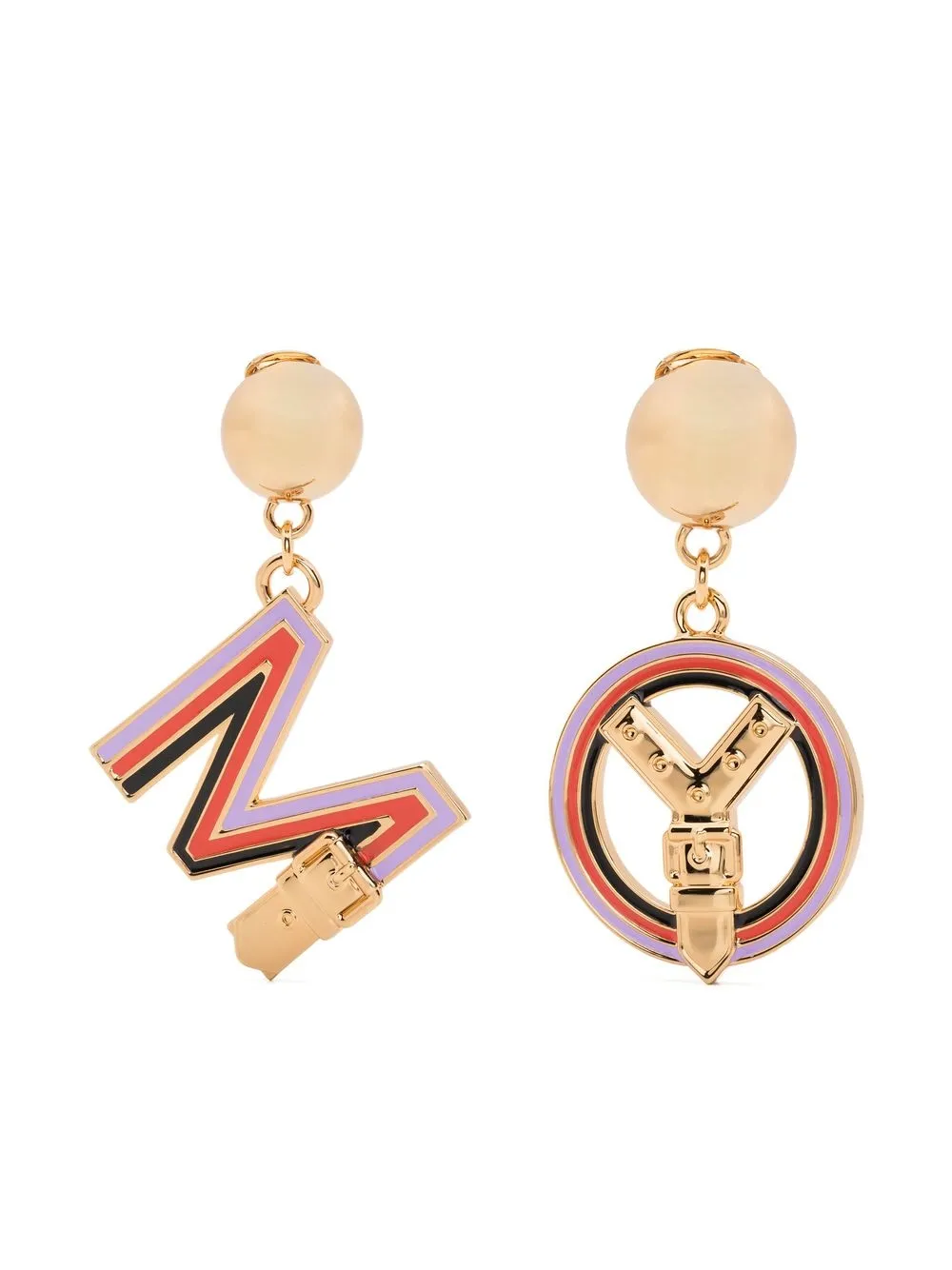

Moschino Symbols clip-on earrings - Gold