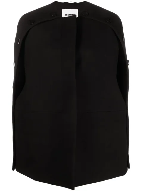 Jil Sander معطف بأزرار وأكمام مفتوحة