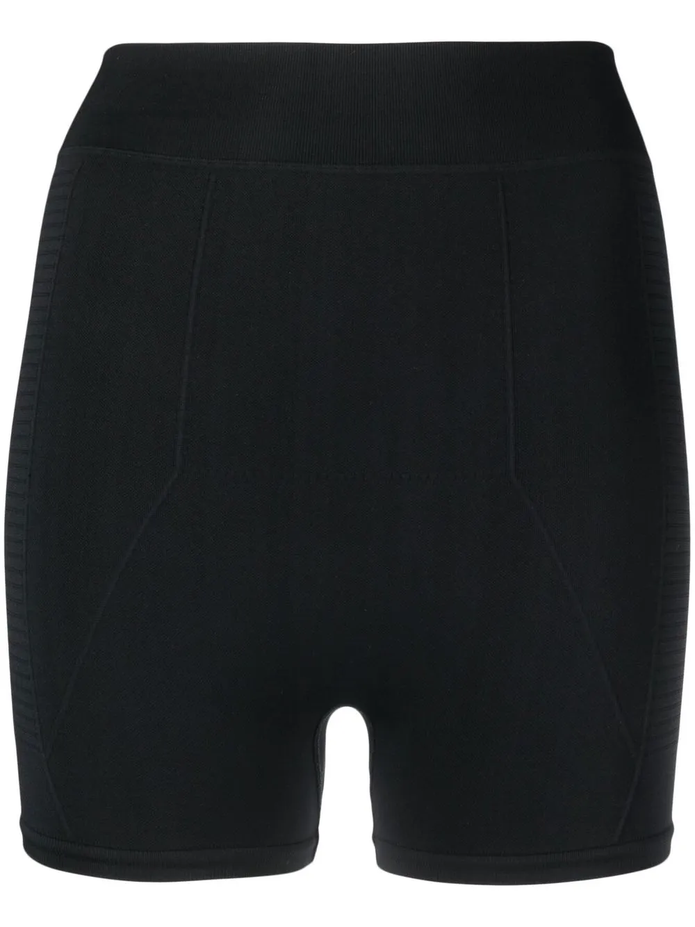 Rick Owens Ribbed-knit High-waist Shorts In Black
