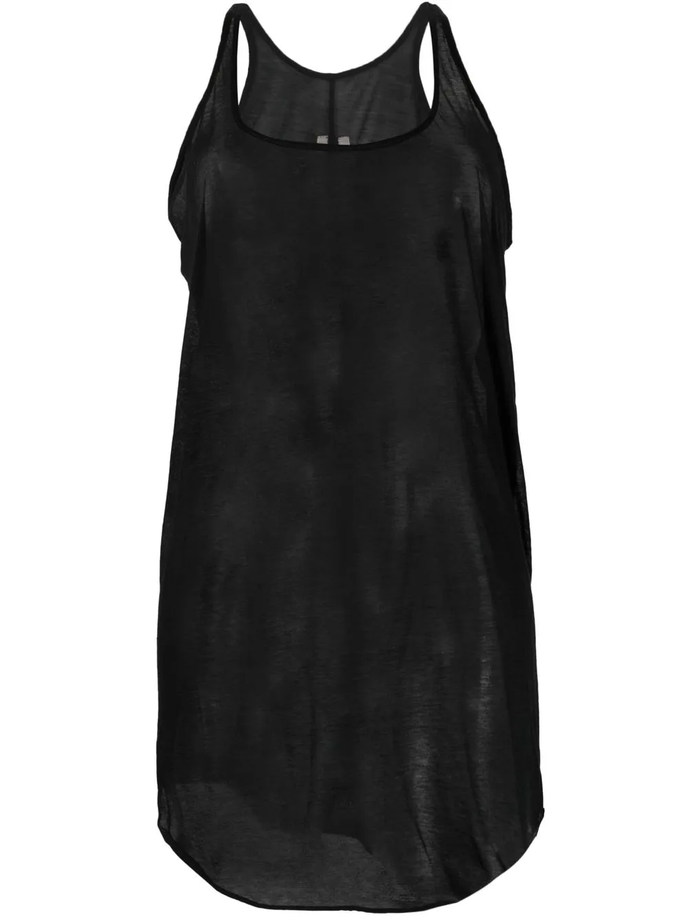 Rick Owens Semi-sheer Tank Top In Black