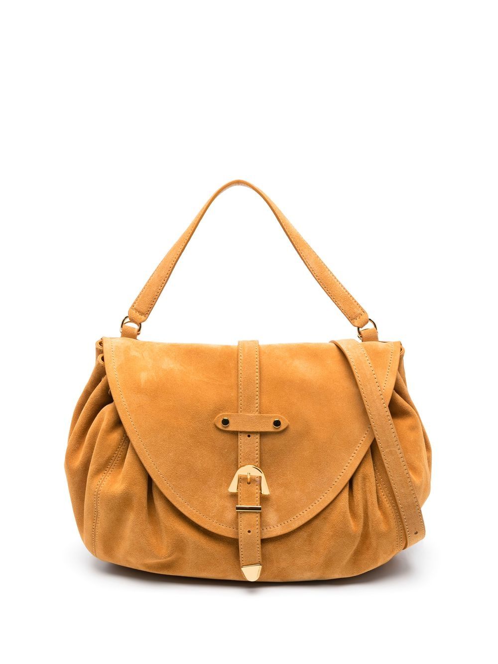 Coccinelle buckle detail Suede Shoulder Bag Farfetch