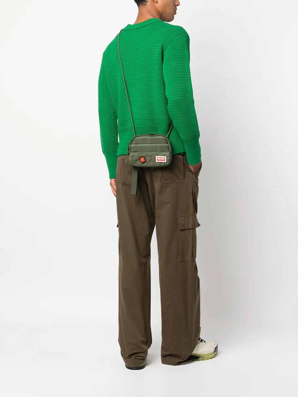 Kenzo Jungle logopatch Messenger Bag Farfetch