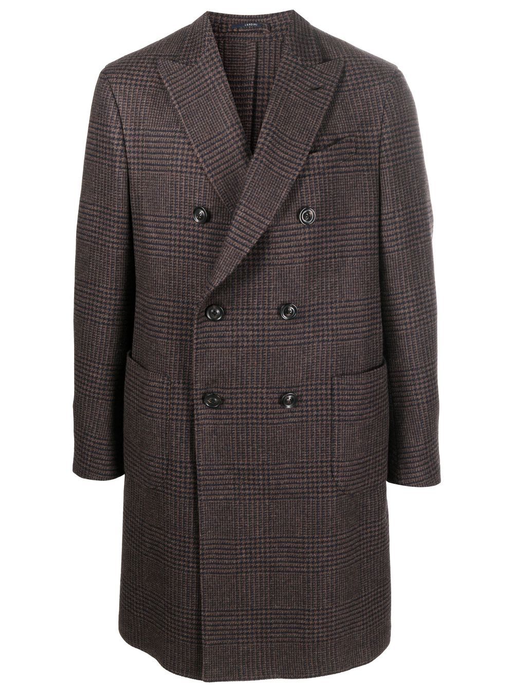 Lardini Tartan-check Wool Coat - Farfetch