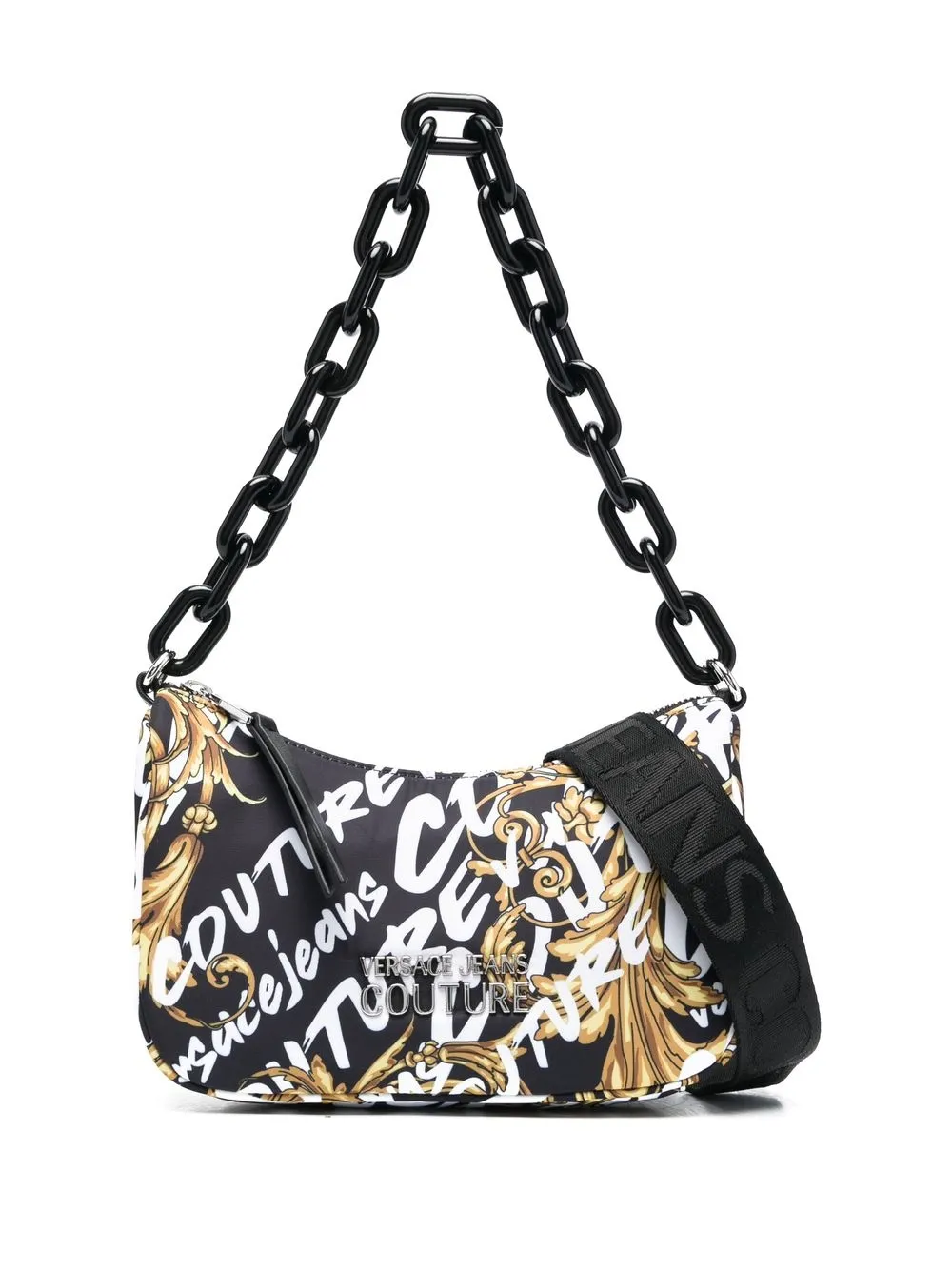 

Versace Jeans Couture Logo Brush Couture-print shoulder bag - Black