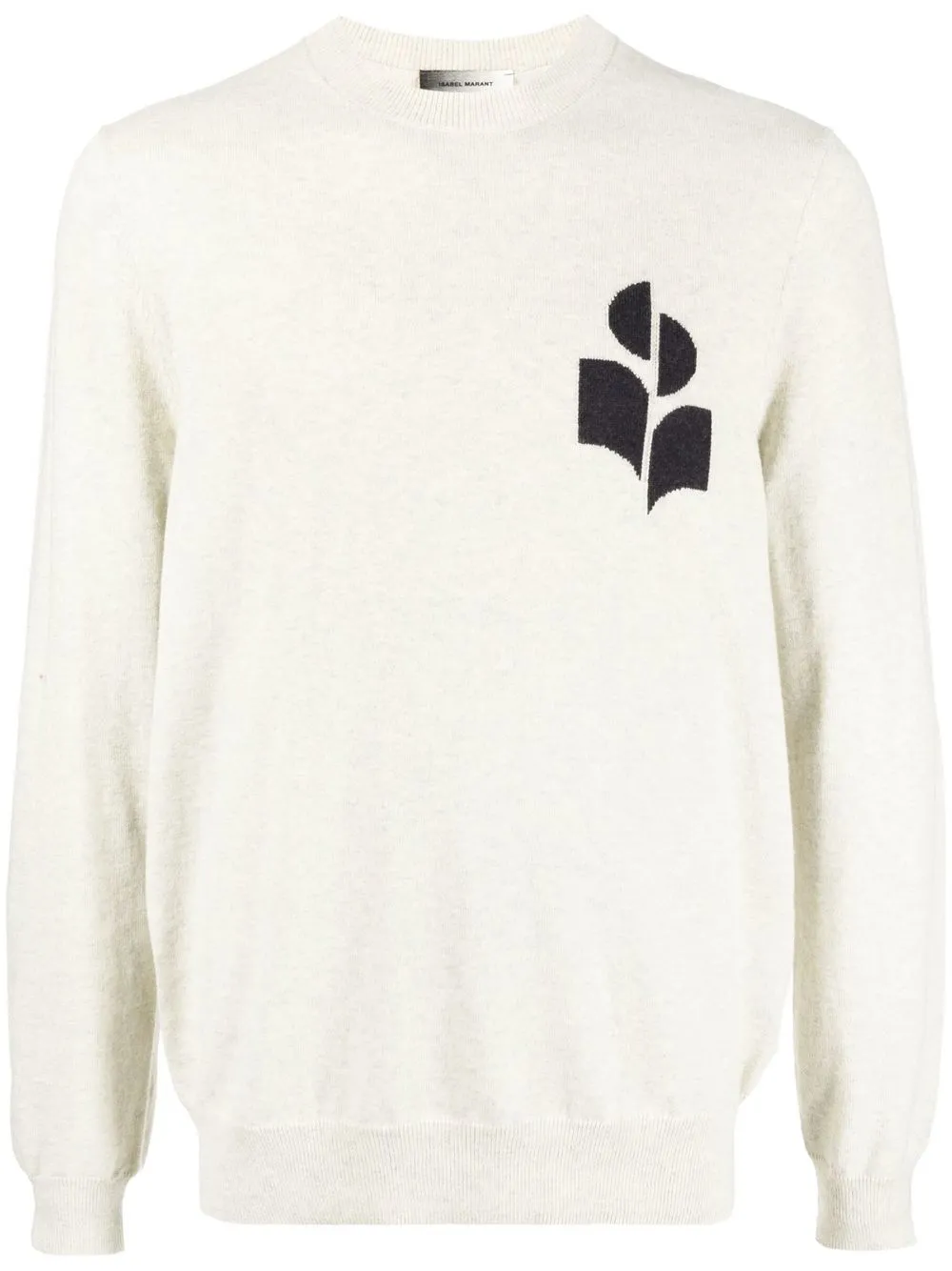 

Isabel Marant logo-print crew neck jumper - Neutrals