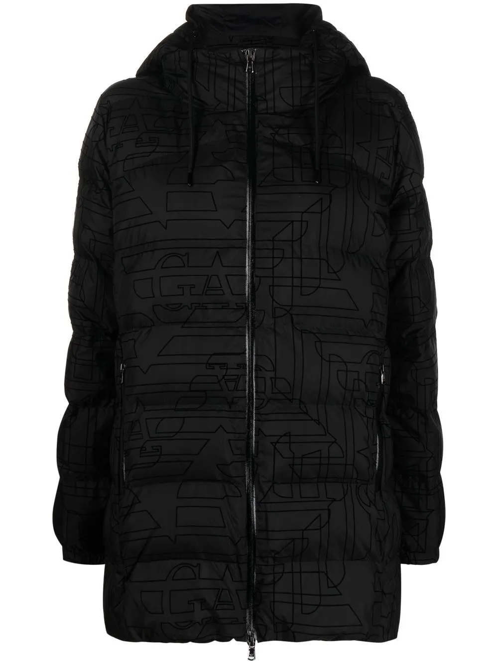

Ea7 Emporio Armani logo-patch padded jacket - Black