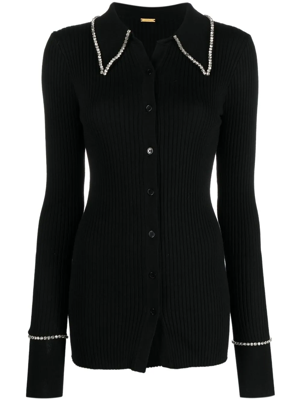 

Dodo Bar Or ribbed collared knitted top - Black