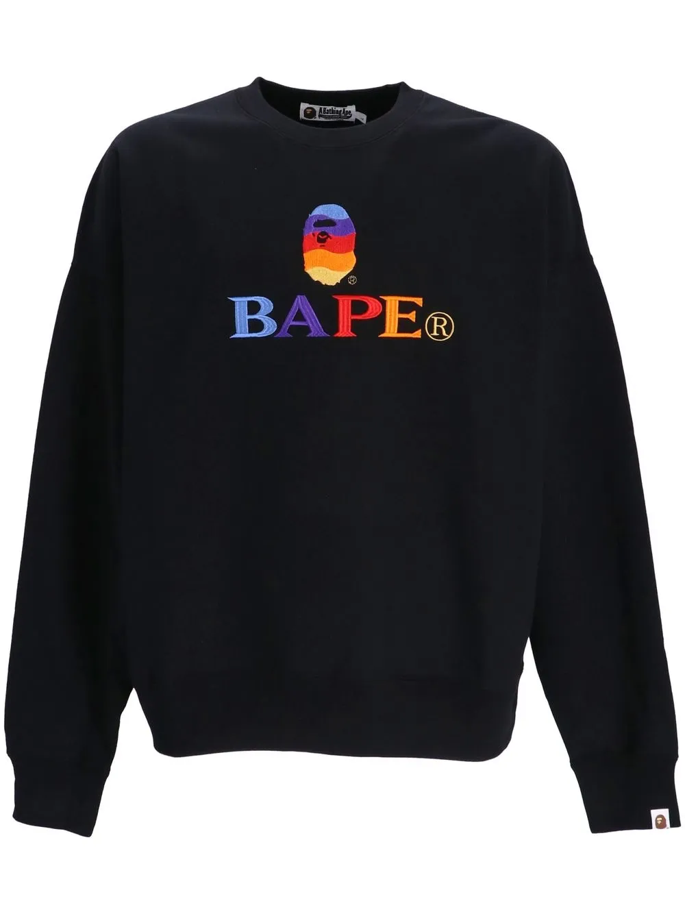 BAPY BY *A BATHING APE® logo-embroidered crew-neck sweatshirt - Black