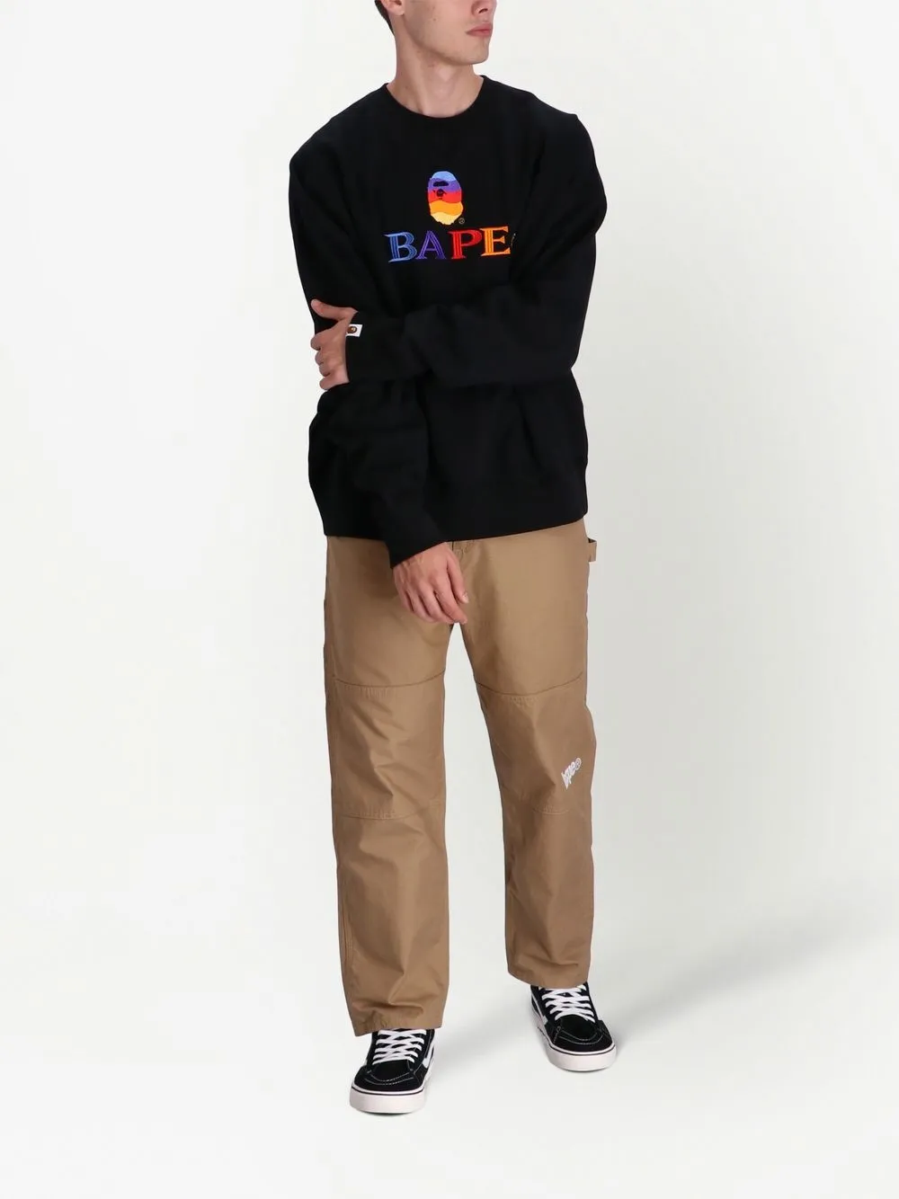 BAPY BY *A BATHING APE® Sweater met geborduurd logo - Zwart