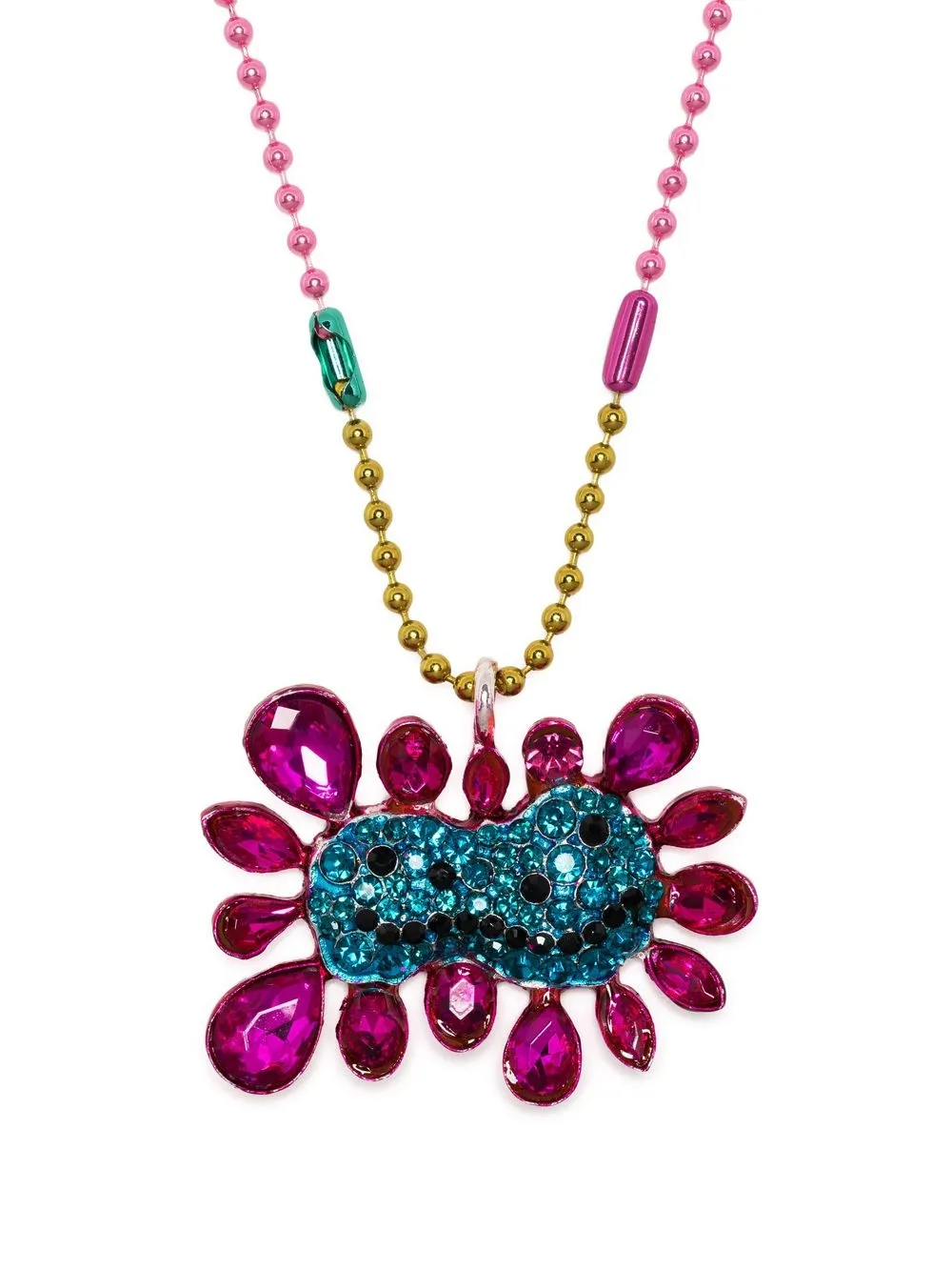 

Collina Strada crystal-embellished pendant necklace - Pink