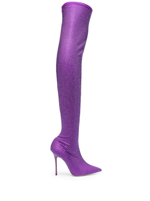 GEDEBE - Crystal Embellishment Heel Boots