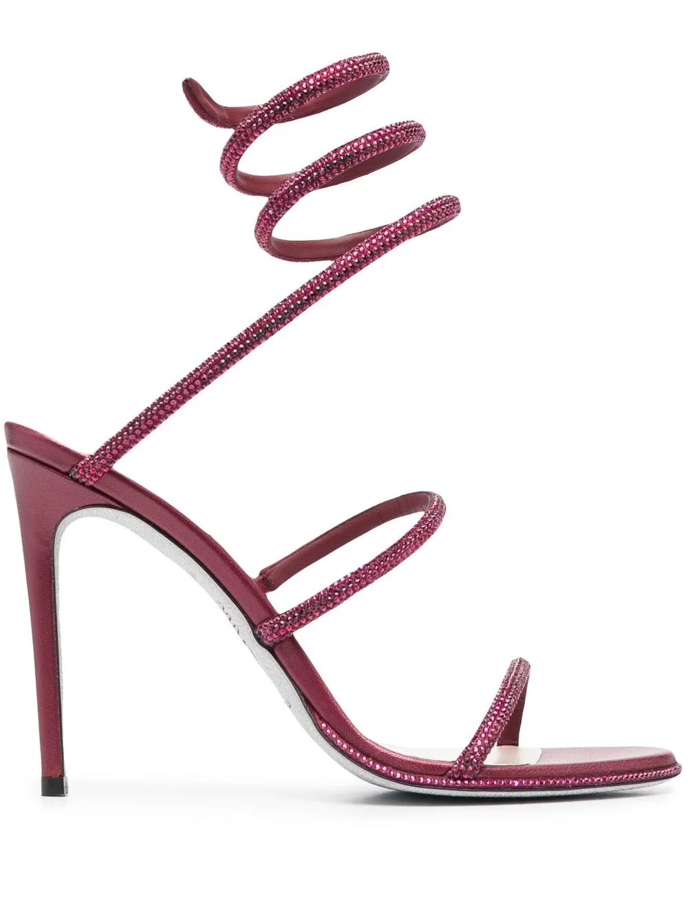 

René Caovilla sandalias con estilo cruzado y detalles de cristal - Rojo