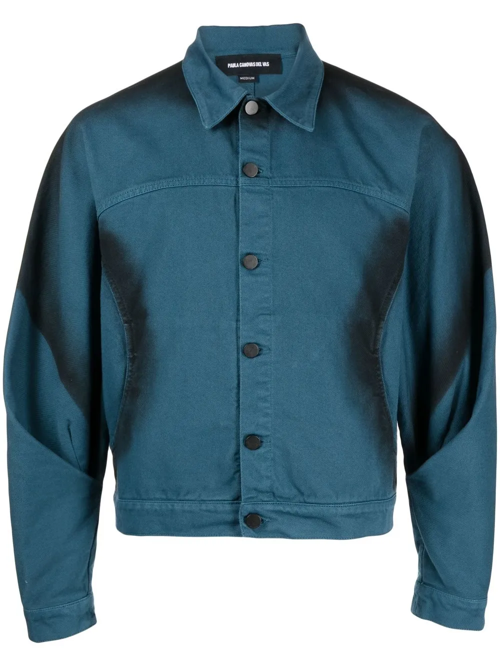 

Paula Canovas del Vas spray-paint effect denim jacket - Blue