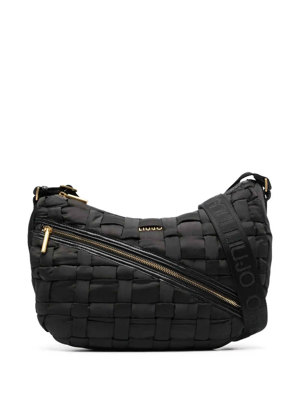 

LIU JO woven-detail shoulder bag - Black