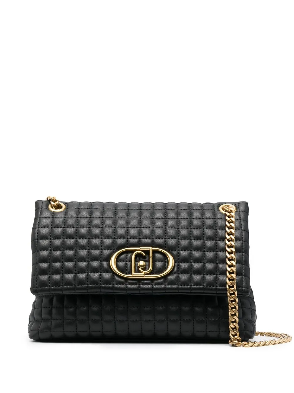 

LIU JO logo-plaque quilted crossbody bag - Black