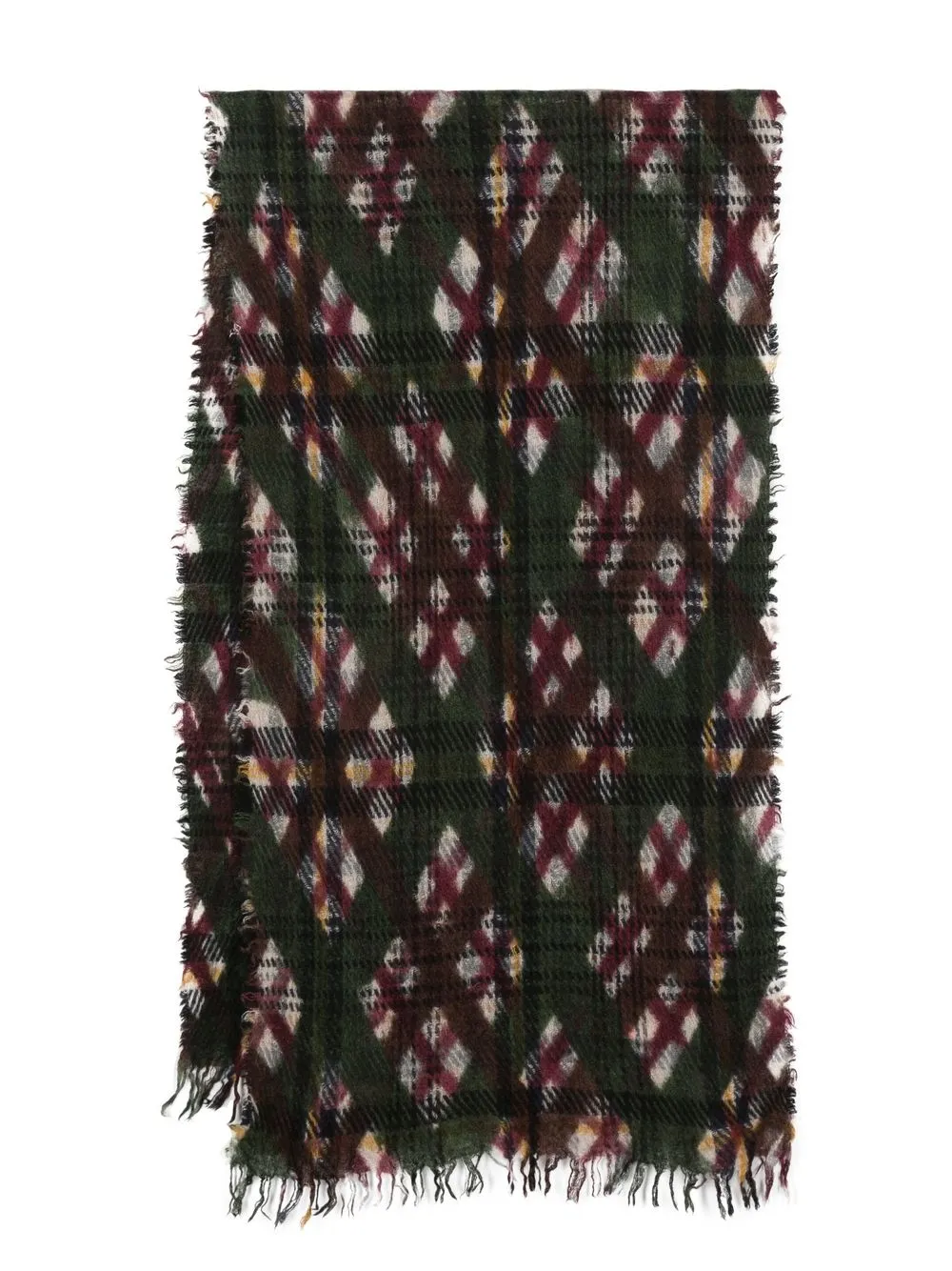 

Faliero Sarti Massi check pattern scarf - Green