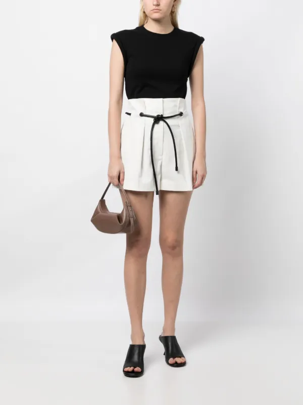 新品/3.1 Phillip Lim ホワイトショートパンツ 黒ドローストリング 新品/3.1 Phillip Lim ホワイトショートパンツ 黒ドロー