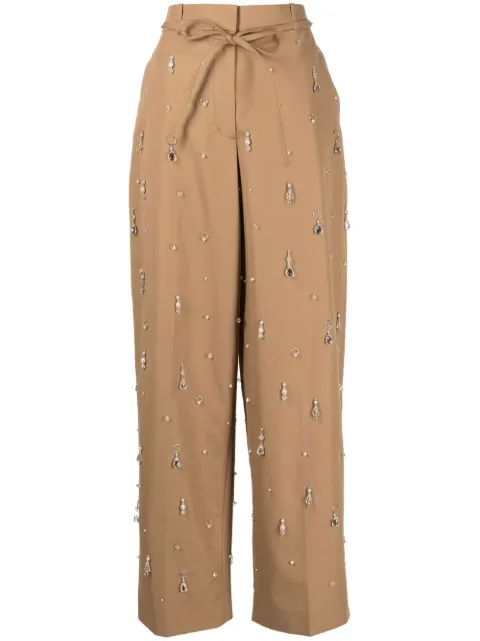 3.1 Phillip Lim embellished wide-leg chino trousers