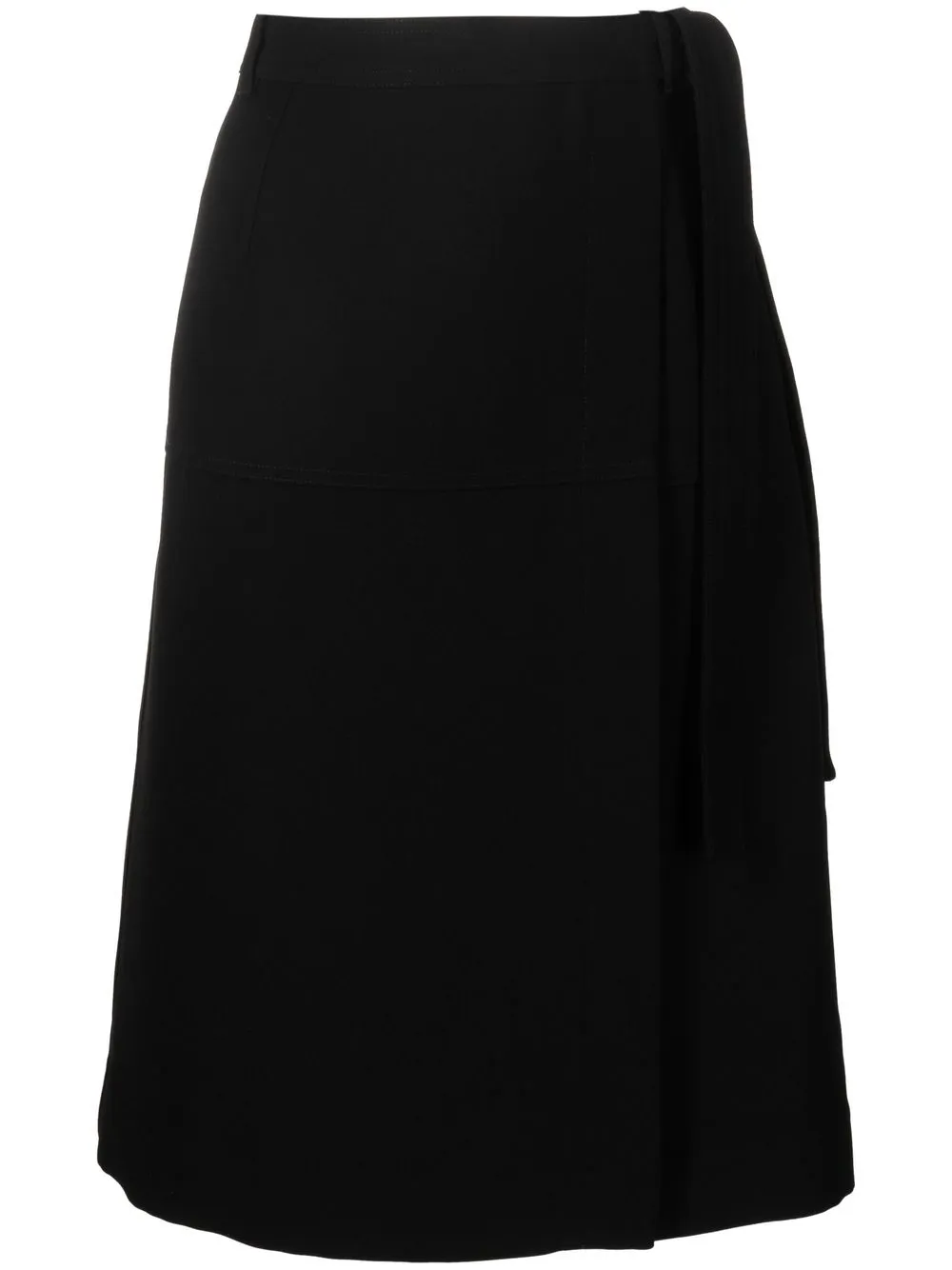 

3.1 Phillip Lim falda midi con diseño cruzado - Negro