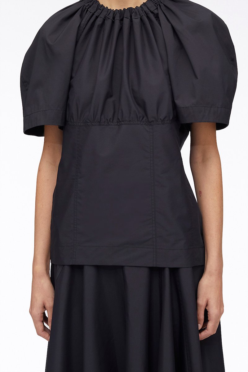 Poplin Midi Skirt-blue #1 Poplin Midi Skirt, A-line midi skirt from 3.1 PHILLIP LIM featuring midnight blue, cotton blend, A-line, high waist, concealed rear zip fastening and below-knee length.- 5