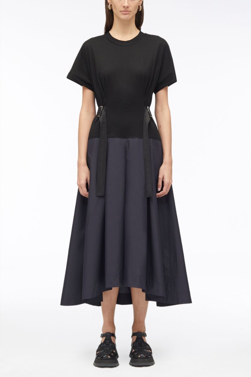 Poplin Belted T-Shirt Combo Dress | 3.1 Phillip Lim Official Site