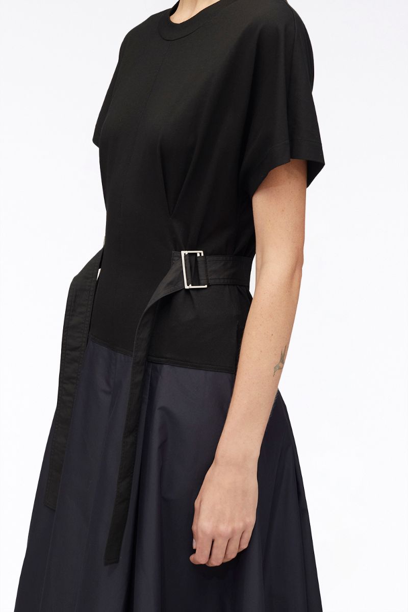 Poplin Belted T-Shirt Combo Dress | 3.1 Phillip Lim Official Site