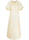3.1 Phillip Lim ruched short-sleeved midi dress - Neutrals