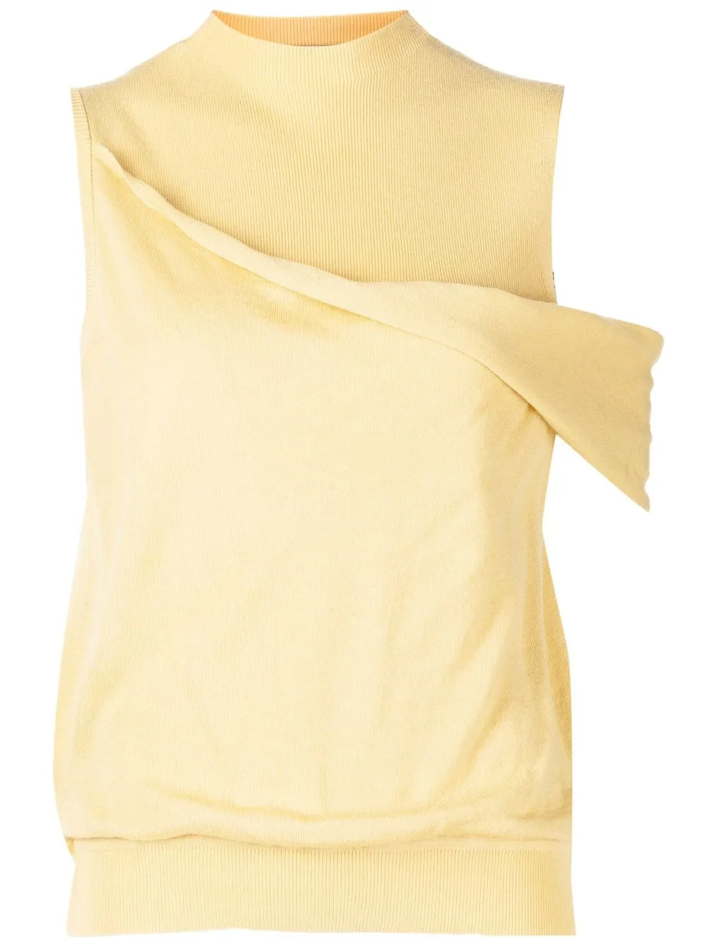 

3.1 Phillip Lim fallen-shoulder wool-blend knitted top - Yellow