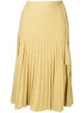 3.1 Phillip Lim pleated wool-blend midi skirt - Yellow