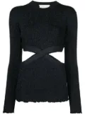 3.1 Phillip Lim lurex cut-out knitted top - Black